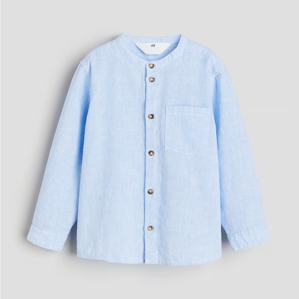 H&M Sky Blue Kids Button-Down Shirt